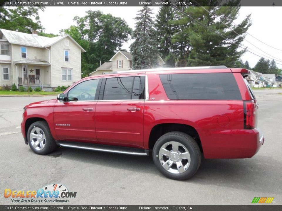 2015 Chevrolet Suburban LTZ 4WD Crystal Red Tintcoat / Cocoa/Dune Photo #7