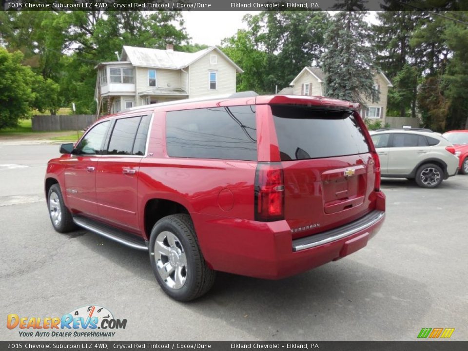 2015 Chevrolet Suburban LTZ 4WD Crystal Red Tintcoat / Cocoa/Dune Photo #8