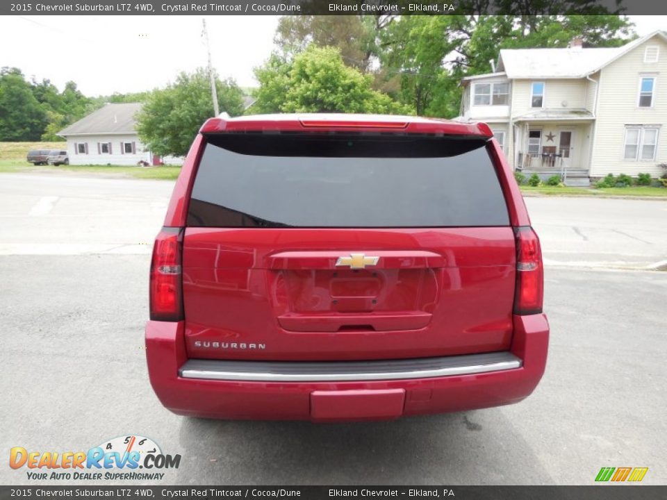 2015 Chevrolet Suburban LTZ 4WD Crystal Red Tintcoat / Cocoa/Dune Photo #9