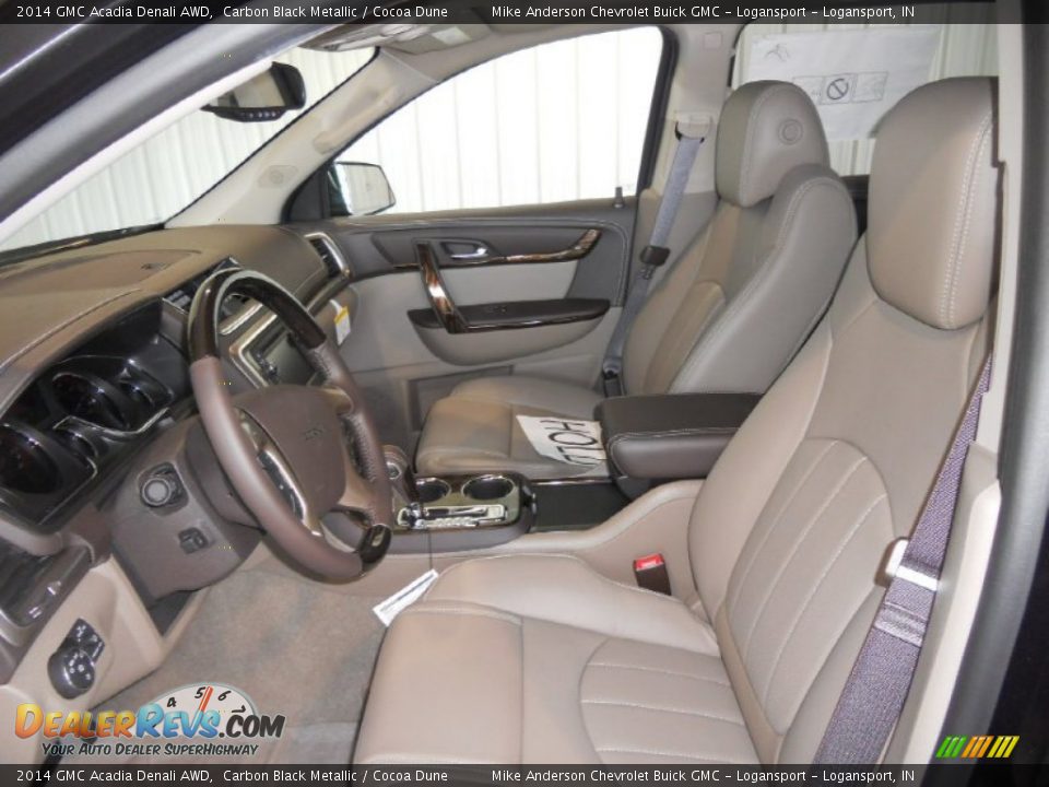 2014 GMC Acadia Denali AWD Carbon Black Metallic / Cocoa Dune Photo #8