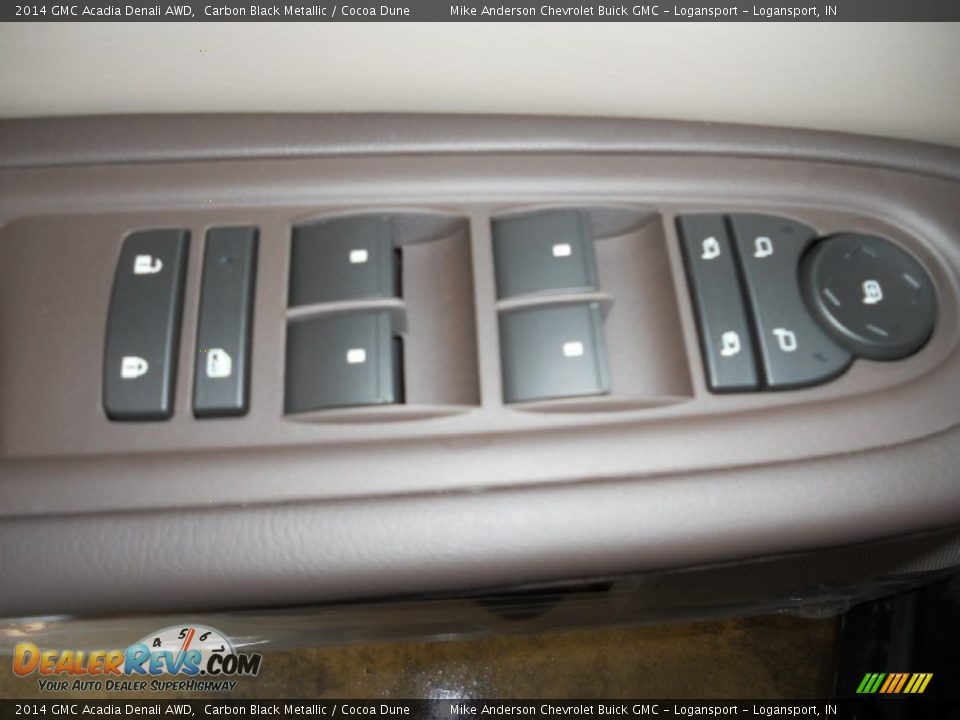 2014 GMC Acadia Denali AWD Carbon Black Metallic / Cocoa Dune Photo #9