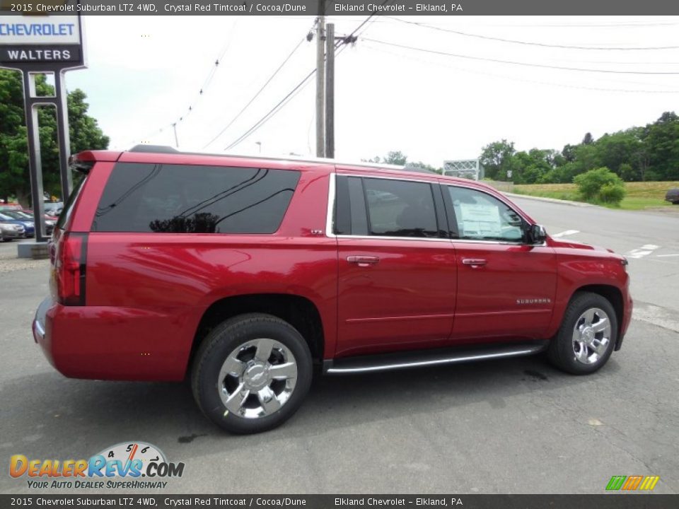 2015 Chevrolet Suburban LTZ 4WD Crystal Red Tintcoat / Cocoa/Dune Photo #11