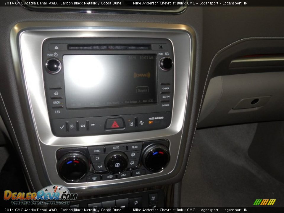 2014 GMC Acadia Denali AWD Carbon Black Metallic / Cocoa Dune Photo #12