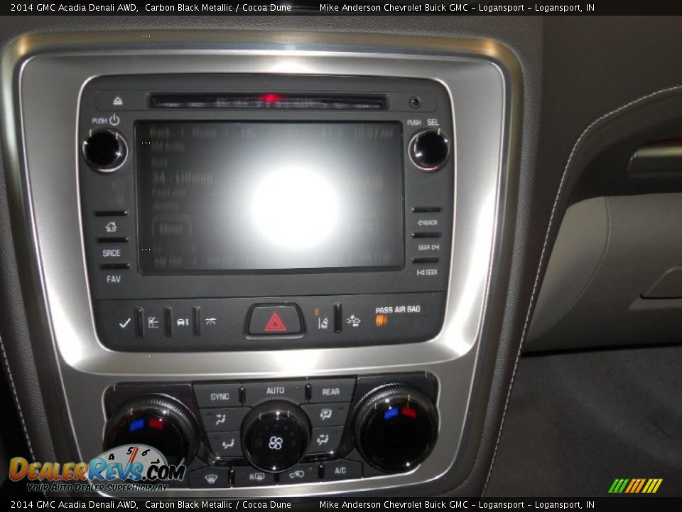 2014 GMC Acadia Denali AWD Carbon Black Metallic / Cocoa Dune Photo #14
