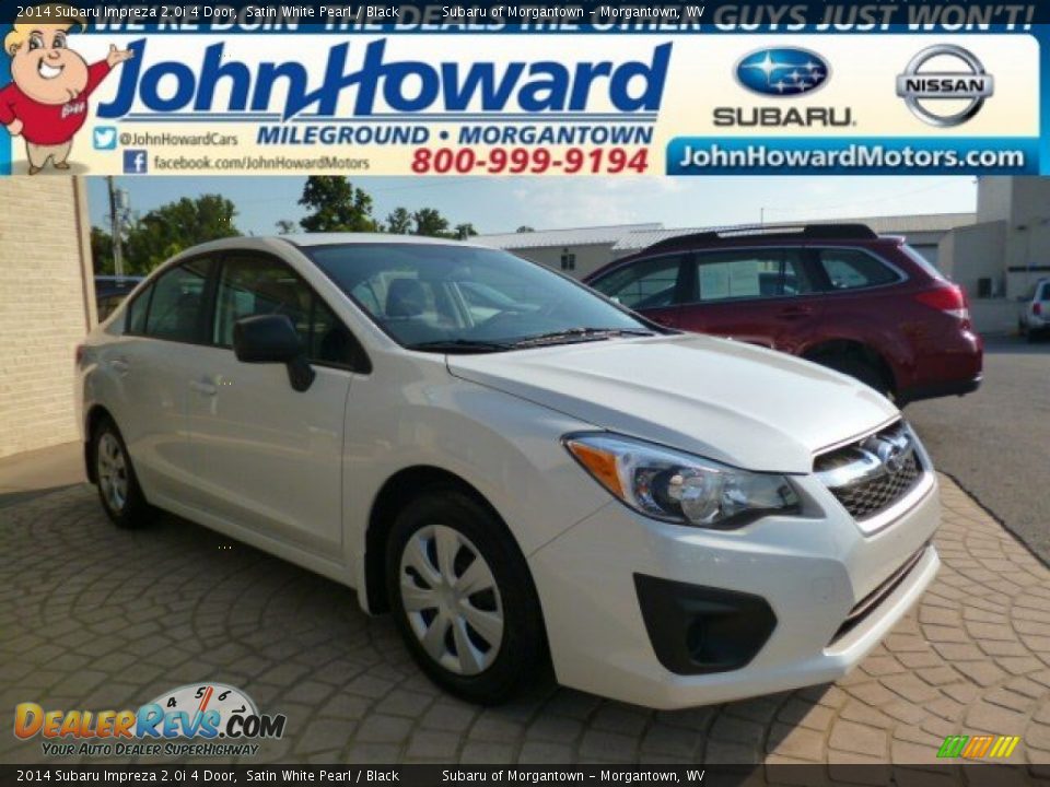2014 Subaru Impreza 2.0i 4 Door Satin White Pearl / Black Photo #1