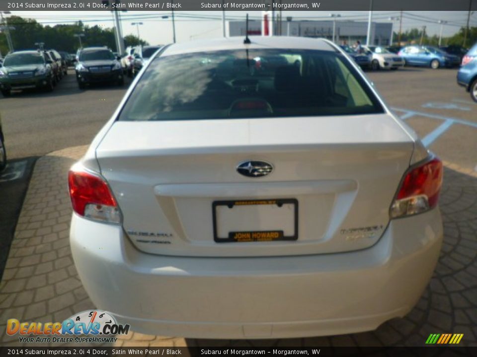 2014 Subaru Impreza 2.0i 4 Door Satin White Pearl / Black Photo #6