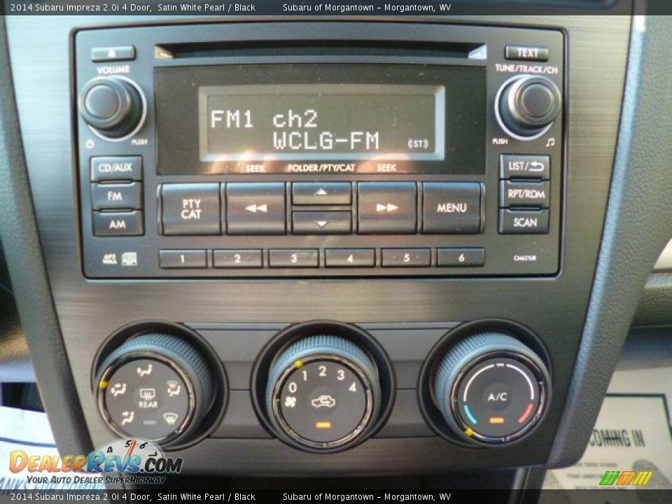 2014 Subaru Impreza 2.0i 4 Door Satin White Pearl / Black Photo #19