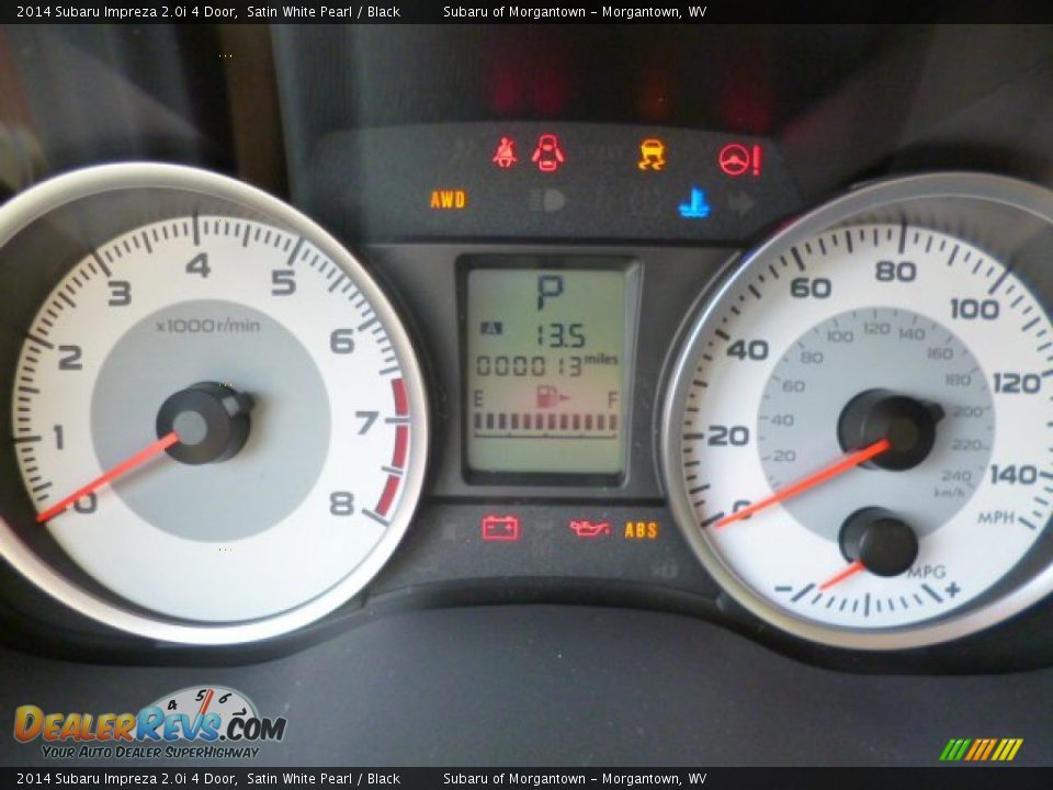 2014 Subaru Impreza 2.0i 4 Door Satin White Pearl / Black Photo #20
