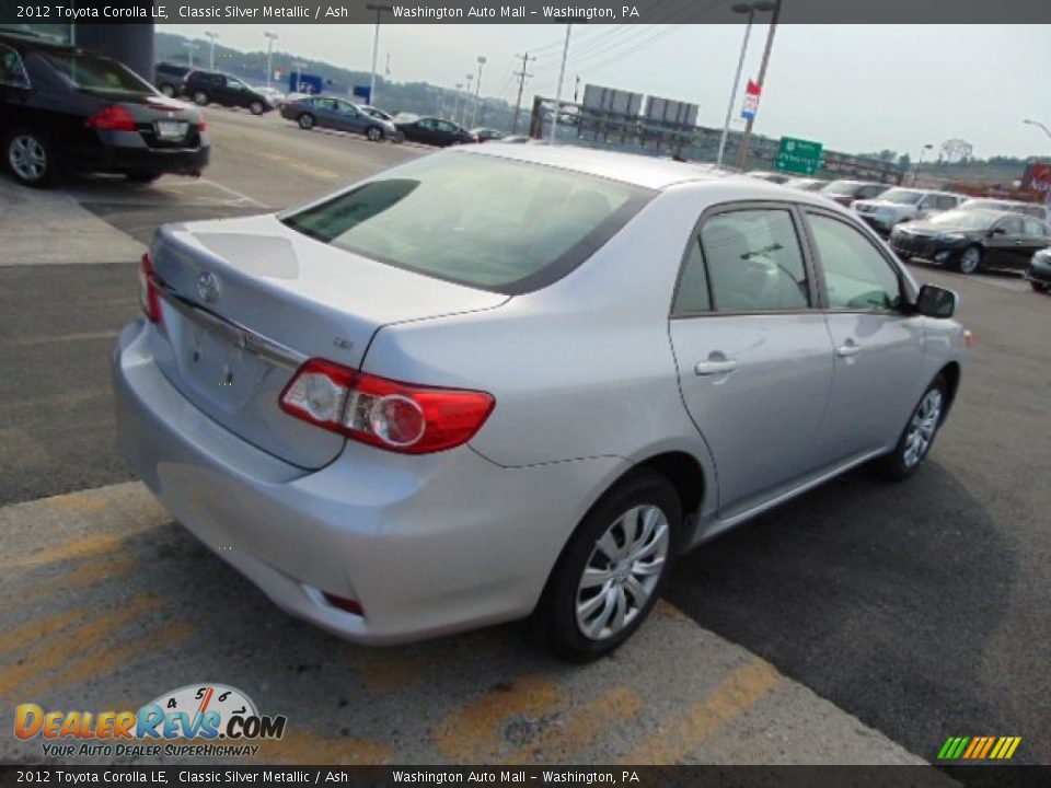 2012 Toyota Corolla LE Classic Silver Metallic / Ash Photo #7