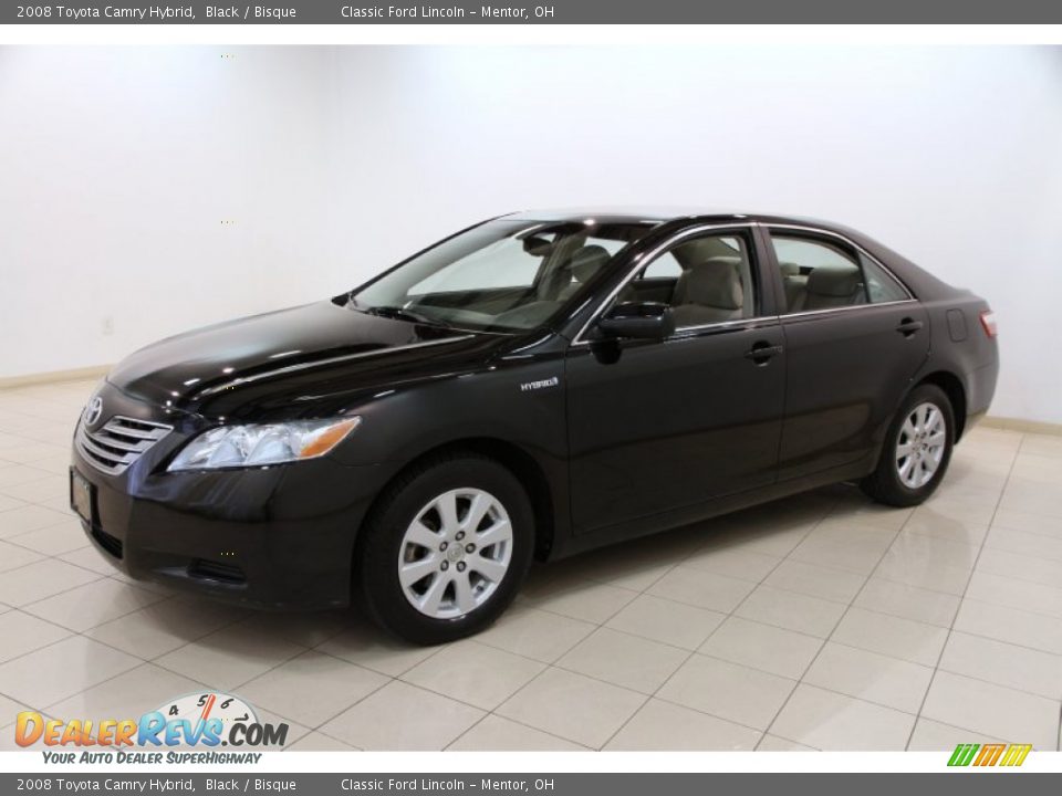 2008 Toyota Camry Hybrid Black / Bisque Photo #3