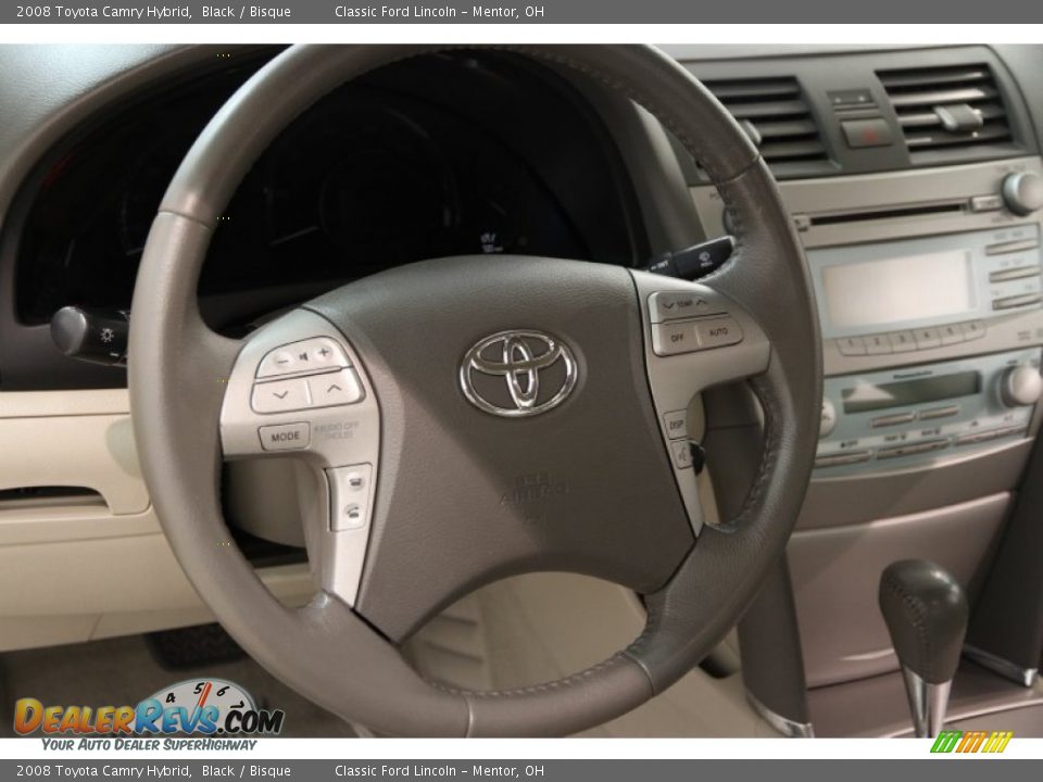 2008 Toyota Camry Hybrid Black / Bisque Photo #6