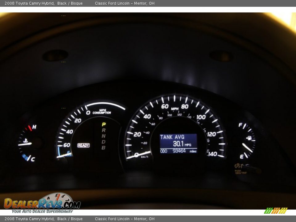 2008 Toyota Camry Hybrid Black / Bisque Photo #8