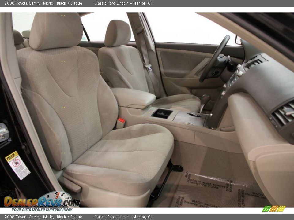 2008 Toyota Camry Hybrid Black / Bisque Photo #11