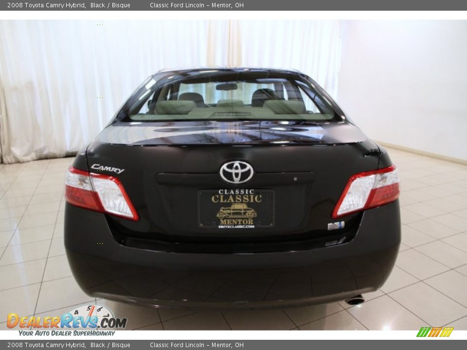 2008 Toyota Camry Hybrid Black / Bisque Photo #14