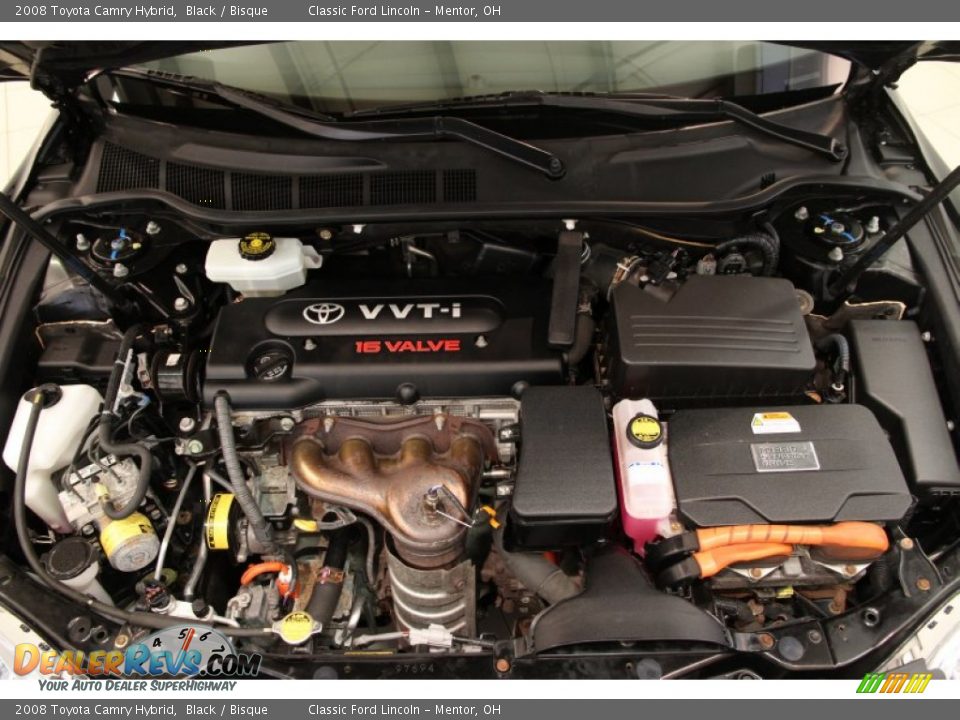 2008 Toyota Camry Hybrid Black / Bisque Photo #15