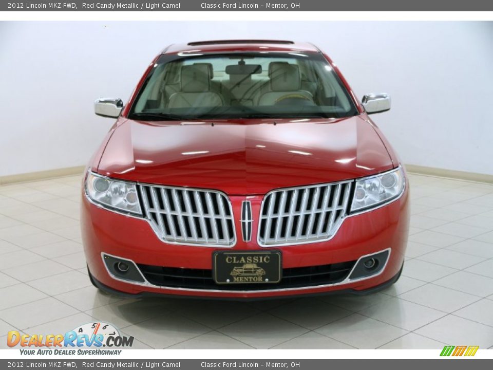2012 Lincoln MKZ FWD Red Candy Metallic / Light Camel Photo #2