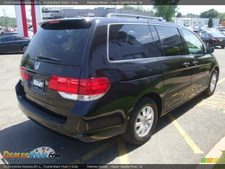 2010 Honda Odyssey EX-L Crystal Black Pearl / Gray Photo #5