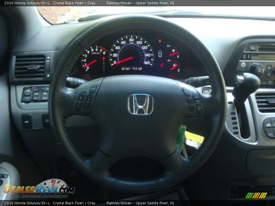 2010 Honda Odyssey EX-L Crystal Black Pearl / Gray Photo #22