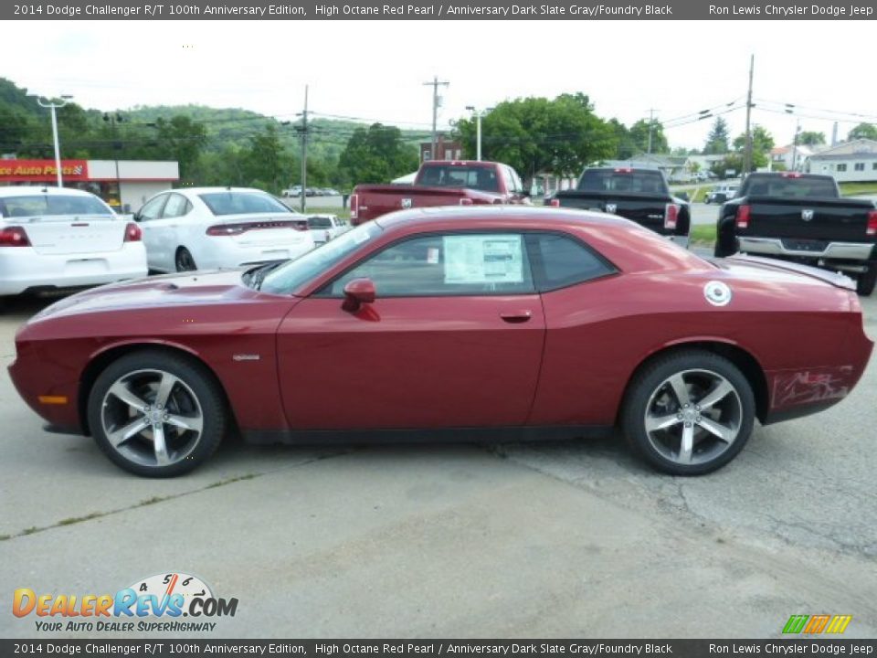 2014 Dodge Challenger R/T 100th Anniversary Edition High Octane Red Pearl / Anniversary Dark Slate Gray/Foundry Black Photo #2
