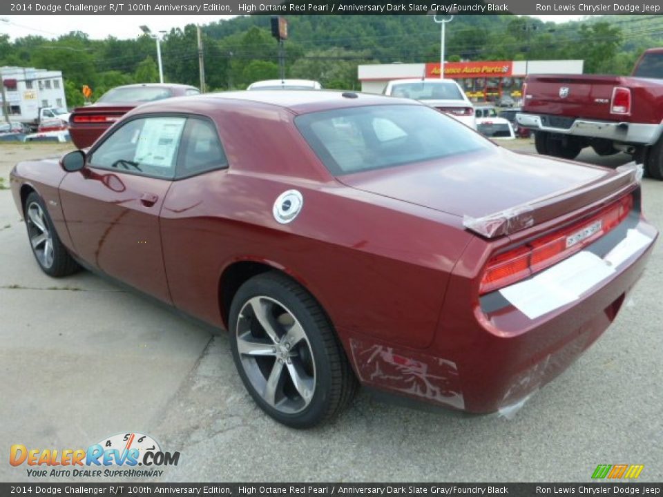 2014 Dodge Challenger R/T 100th Anniversary Edition High Octane Red Pearl / Anniversary Dark Slate Gray/Foundry Black Photo #3