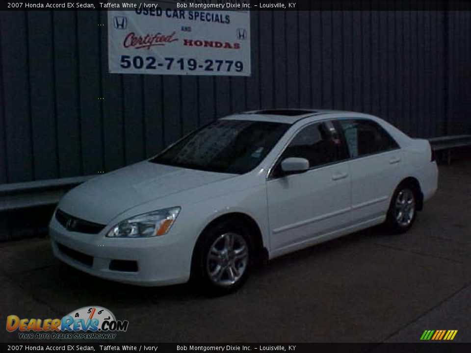 2007 Honda Accord EX Sedan Taffeta White / Ivory Photo #2