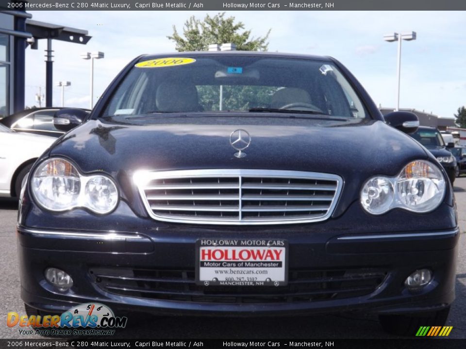 2006 Mercedes-Benz C 280 4Matic Luxury Capri Blue Metallic / Ash Photo #2