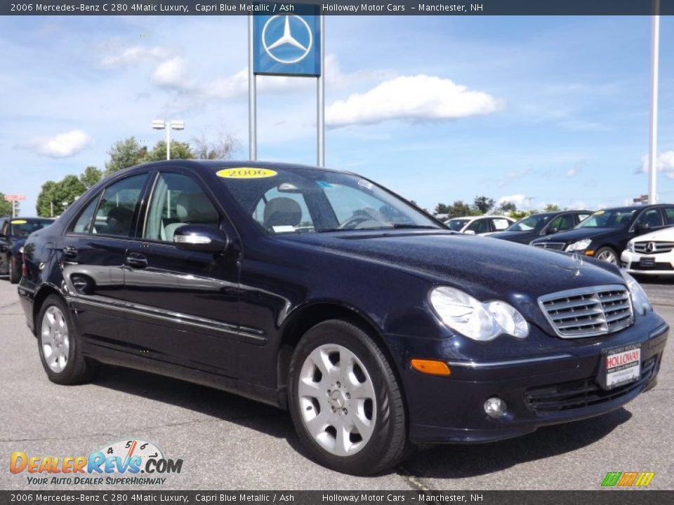 2006 Mercedes-Benz C 280 4Matic Luxury Capri Blue Metallic / Ash Photo #3