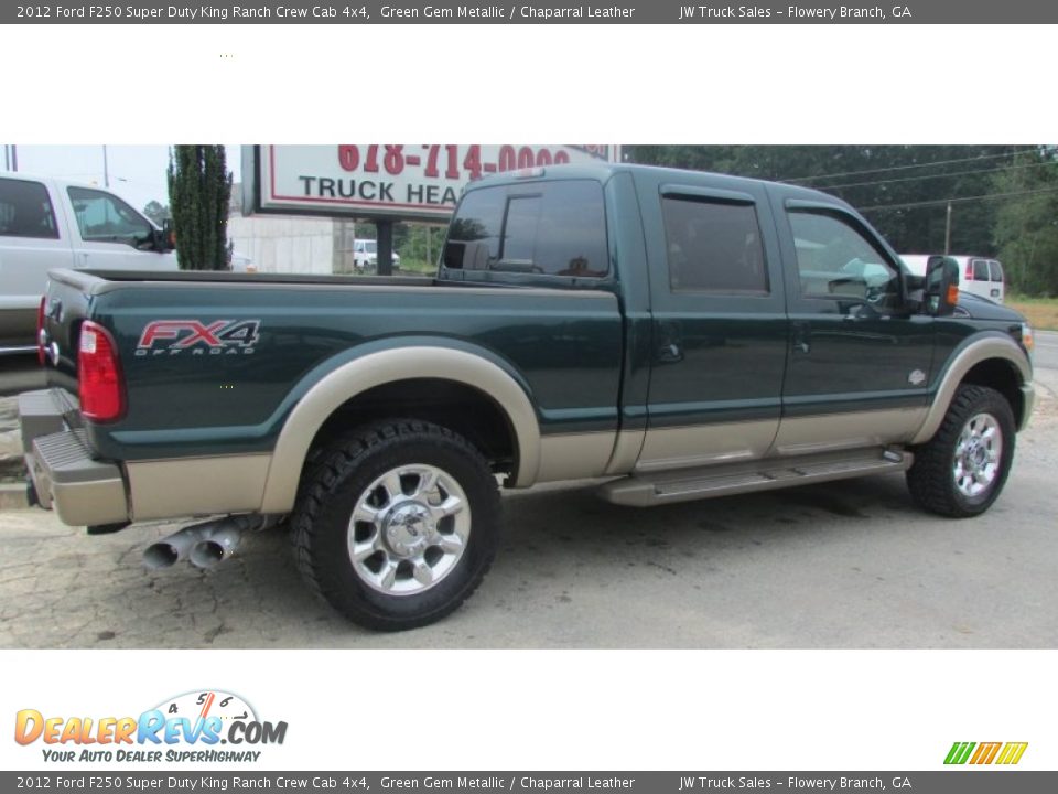 2012 Ford F250 Super Duty King Ranch Crew Cab 4x4 Green Gem Metallic / Chaparral Leather Photo #6