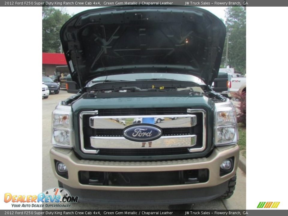 2012 Ford F250 Super Duty King Ranch Crew Cab 4x4 Green Gem Metallic / Chaparral Leather Photo #12