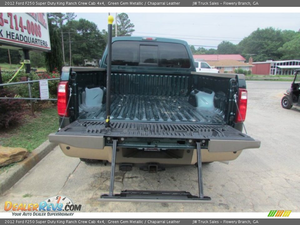 2012 Ford F250 Super Duty King Ranch Crew Cab 4x4 Green Gem Metallic / Chaparral Leather Photo #15