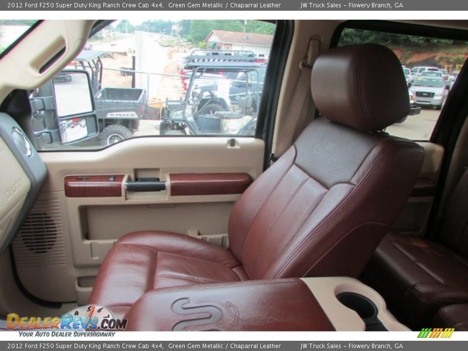 2012 Ford F250 Super Duty King Ranch Crew Cab 4x4 Green Gem Metallic / Chaparral Leather Photo #21