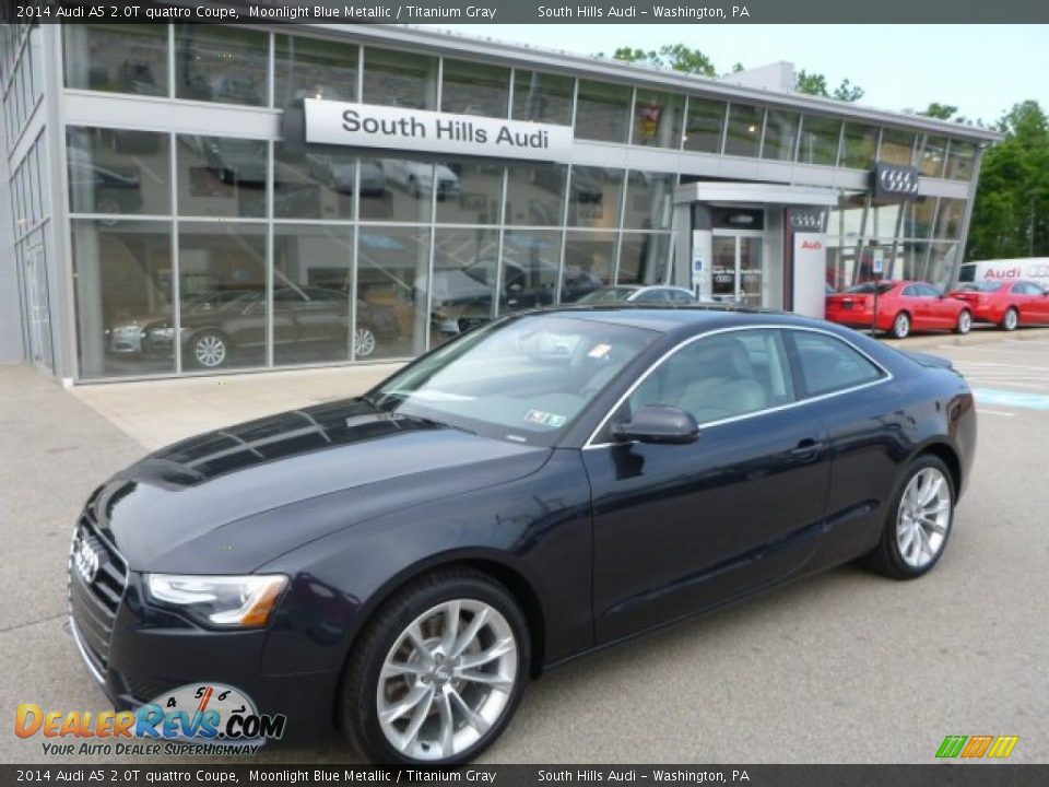 2014 Audi A5 2.0T quattro Coupe Moonlight Blue Metallic / Titanium Gray Photo #1