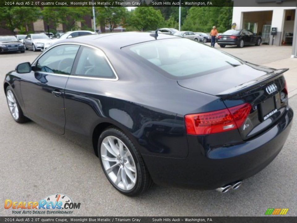 2014 Audi A5 2.0T quattro Coupe Moonlight Blue Metallic / Titanium Gray Photo #2