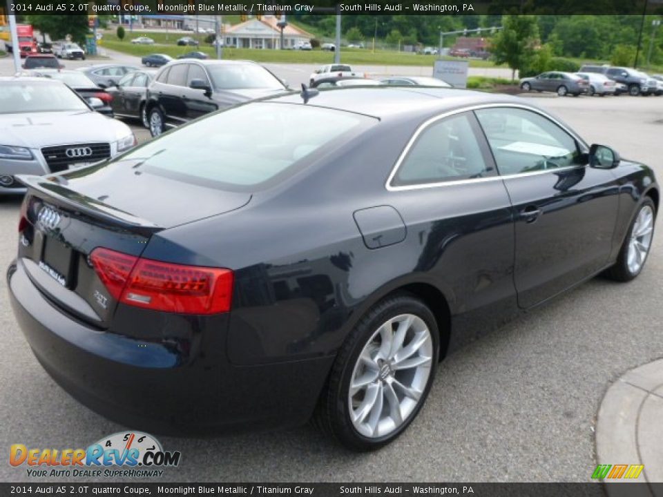 2014 Audi A5 2.0T quattro Coupe Moonlight Blue Metallic / Titanium Gray Photo #4