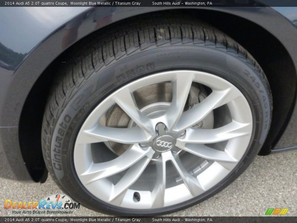 2014 Audi A5 2.0T quattro Coupe Moonlight Blue Metallic / Titanium Gray Photo #7