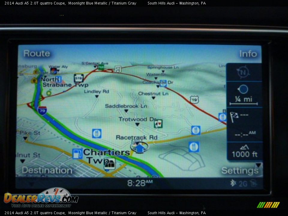 2014 Audi A5 2.0T quattro Coupe Moonlight Blue Metallic / Titanium Gray Photo #13