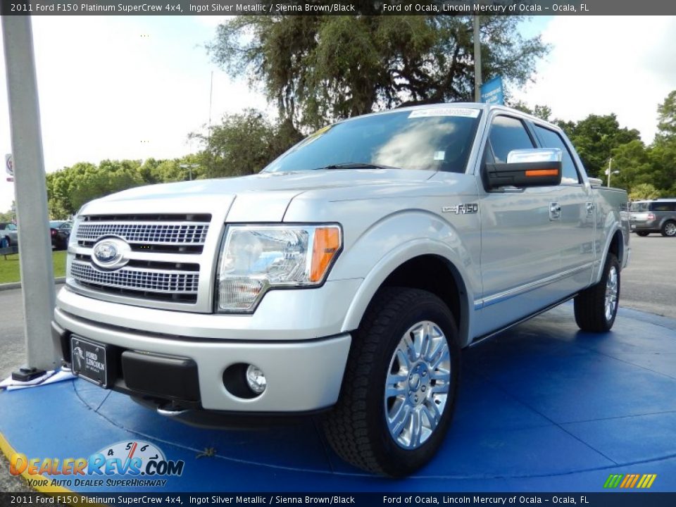 2011 Ford F150 Platinum SuperCrew 4x4 Ingot Silver Metallic / Sienna Brown/Black Photo #1