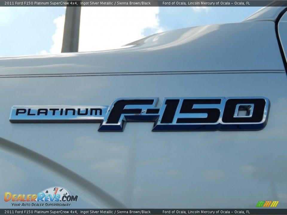 2011 Ford F150 Platinum SuperCrew 4x4 Ingot Silver Metallic / Sienna Brown/Black Photo #11