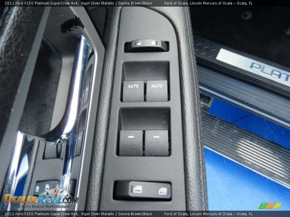 2011 Ford F150 Platinum SuperCrew 4x4 Ingot Silver Metallic / Sienna Brown/Black Photo #15