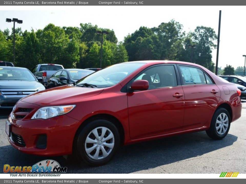 2011 Toyota Corolla LE Barcelona Red Metallic / Bisque Photo #3