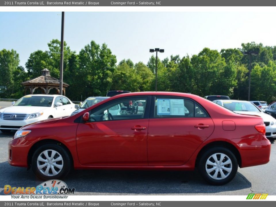 2011 Toyota Corolla LE Barcelona Red Metallic / Bisque Photo #6