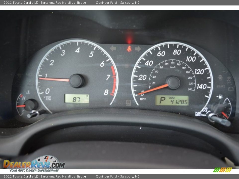 2011 Toyota Corolla LE Barcelona Red Metallic / Bisque Photo #25