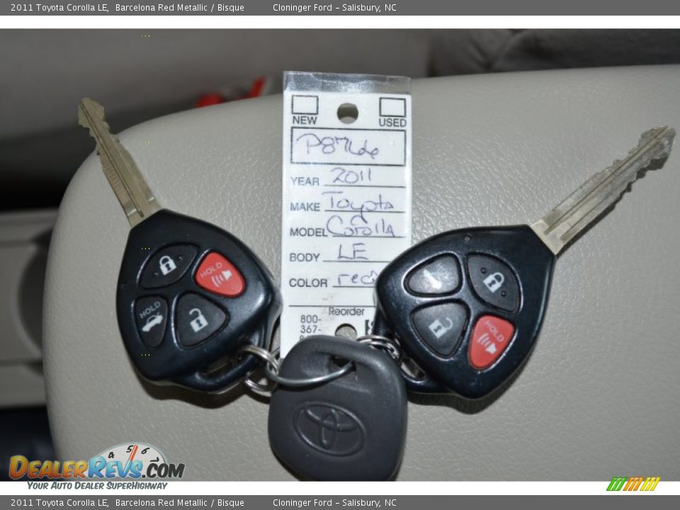 2011 Toyota Corolla LE Barcelona Red Metallic / Bisque Photo #28