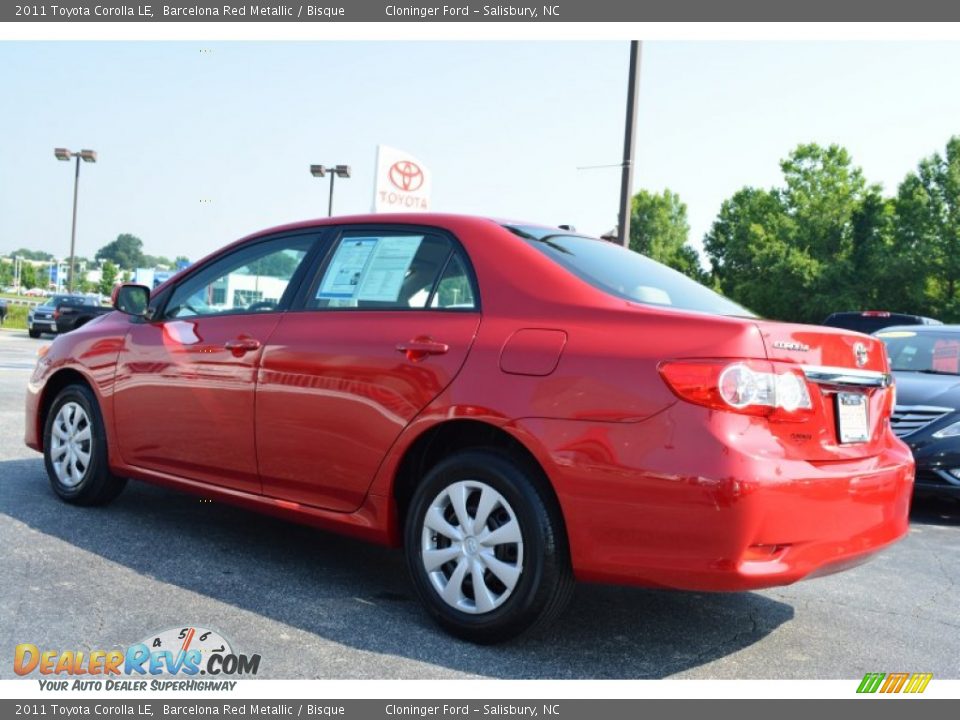 2011 Toyota Corolla LE Barcelona Red Metallic / Bisque Photo #29