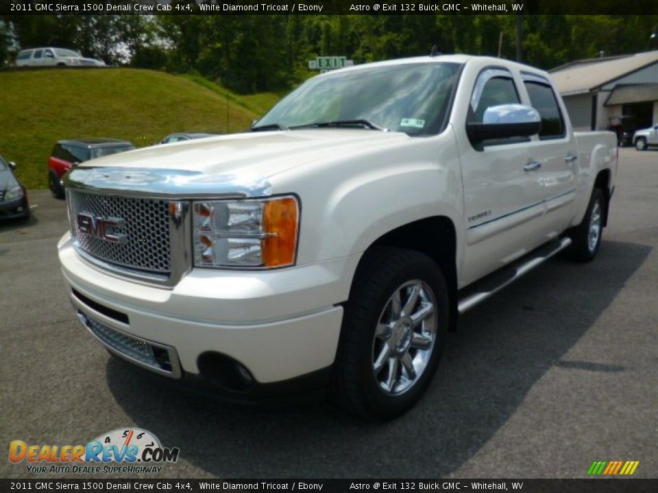 2011 GMC Sierra 1500 Denali Crew Cab 4x4 White Diamond Tricoat / Ebony Photo #3
