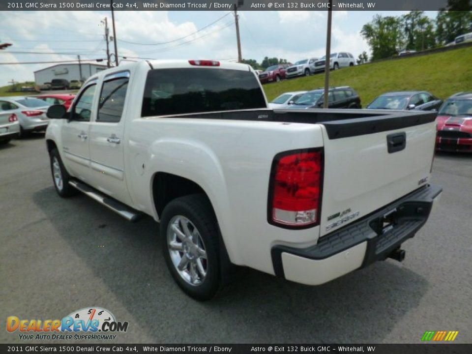 2011 GMC Sierra 1500 Denali Crew Cab 4x4 White Diamond Tricoat / Ebony Photo #5