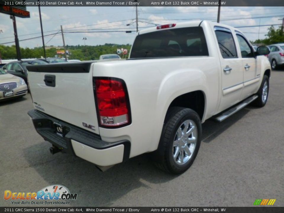 2011 GMC Sierra 1500 Denali Crew Cab 4x4 White Diamond Tricoat / Ebony Photo #6