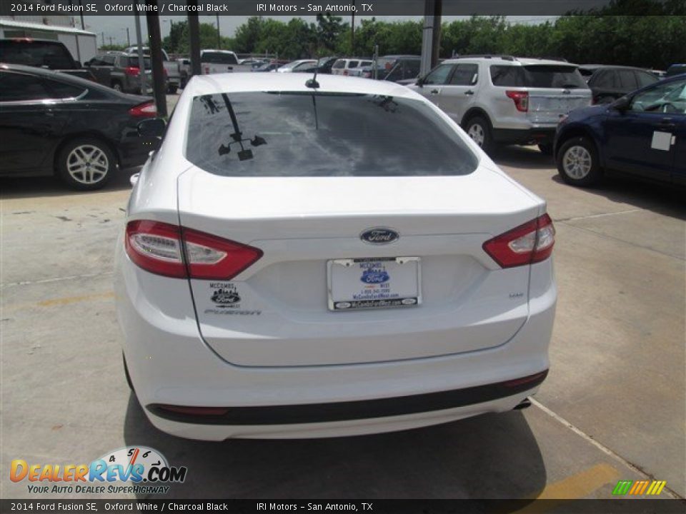 2014 Ford Fusion SE Oxford White / Charcoal Black Photo #6