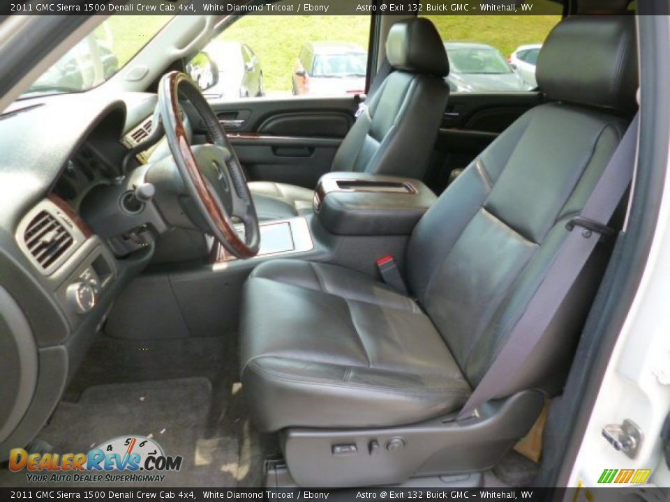 2011 GMC Sierra 1500 Denali Crew Cab 4x4 White Diamond Tricoat / Ebony Photo #15