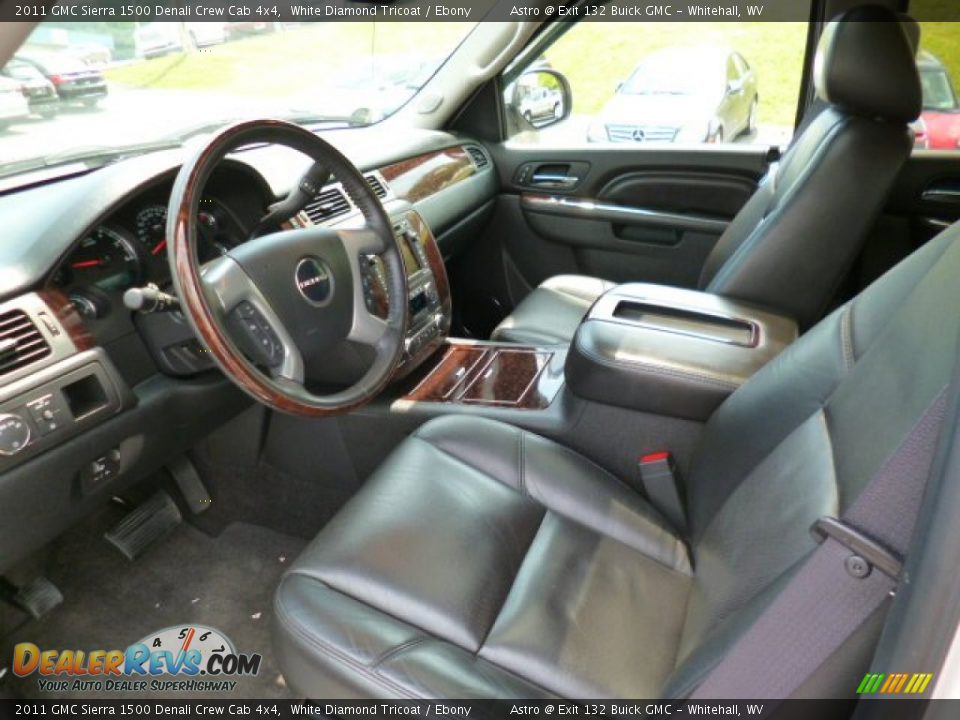 2011 GMC Sierra 1500 Denali Crew Cab 4x4 White Diamond Tricoat / Ebony Photo #16